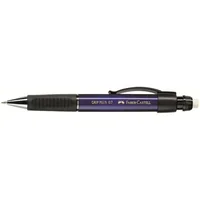 FABER-CASTELL Druckbleistift GRIP PLUS 0.7mm 130732 blau metallic, Radierer