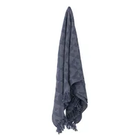 Bloomingville Udine Throw, Blue, Recycled Cotton