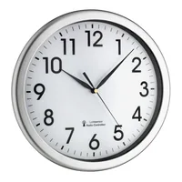 TFA Dostmann Funk-Wanduhr Corona Ø 30.8 cm, Silber - Form: Rund - Detailfarbe: Silber - Weiss - Uhrtyp: Analog - Funksignal: Ja - Funktionen: Hintergrundbeleuchtung - Zeit - Detailmaterial: Kunststoff