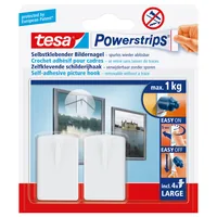 TESA Powerstrips Bilder-Nagel 580310002 weiss, Kapazität 1kg 2 Stück