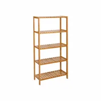 Songmics Regal 60 cm x 130 cm, Bambus/Nature - Eigenschaften: Keine Eigenschaft - Zertifikate: Keine Zertifizierung - Breite: 60 cm - Höhe: 130 cm - Tiefe: 26 cm - Detailfarbe: Bambus - Nature