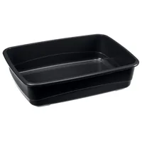 ferplast Katzentoilette Nip 10 schwarz, ohne Rand - Breite: 35.5 cm - Höhe: 11.5 cm - Tiefe: 46.5 cm - Detailfarbe: Schwarz - Produkttyp: Katzentoilette - Tierart: Katze