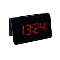 TFA Dostmann Funkwecker Icon Schwarz, Rot - Betriebsart: Netzbetrieb - Funksignal: Ja - Funktionen: Alarm - Snooze-Funktion - Ausstattung: Hintergrundbeleuchtung - Zeit - Displaytyp: LED - Detailfarbe: Rot - Schwarz