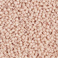 Creativ Company Rocailles-Perlen Glasperlen Staubrosé - Packungsgrösse: 1 Stück - Durchmesser: 1.7 mm - Detailfarbe: Altrosa - Perlenart: Rocailles