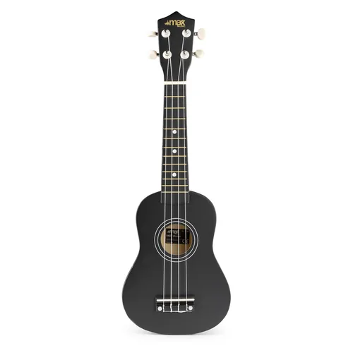 MAX Ukulele UKEY Set Soprano Schwarz 21 Zoll - 