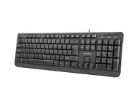 NATEC KEYBOARD TROUT SLIM USB, US LAYOUT, BLACK
