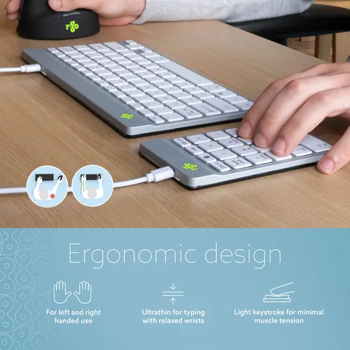 R-Go Tools RGOCONMWDWH tastierino numerico Computer portatile USB Bianco