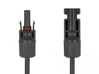 Delock Anschlusskabel DL4 Stecker zu Buchse 6 mm², 1 m - Anschluss Seite B: DL4 Kompatibel mit MC4 - TS4 - QC4 - Anschluss Seite A: DL4 Kompatibel mit MC4 - TS4 - QC4