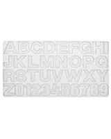 GLOREX Silicone mould 36x19cm letters & numbers 36pcs
