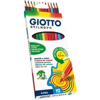 Giotto Farbstifte Stilnovo Kartonbox 12 Stück, Mehrfarbig - Verpackungseinheit: 12 Stück - Set: Ja - Detailfarbe: Mehrfarbig - Eigenschaft-Stift: Deckend - Farbstifte & Wachsmalstifte-Art: Farbstifte - Anwender: Schule