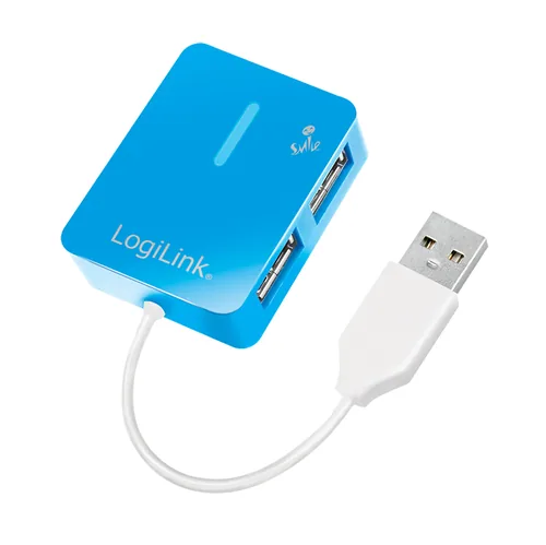 LogiLink UA0136 hub di interfaccia USB 2.0 Type-A 480 Mbit/s Blu