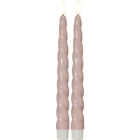 Star Trading LED-Stabkerzen Set Flamme Shine, 24.5 cm, Pink - Betriebsart: Batteriebetrieb - Fernbedienung: Nein - Aussenanwendung: Nein - Höhe: 24.5 cm - Timerfunktion: Ja - Set: Ja