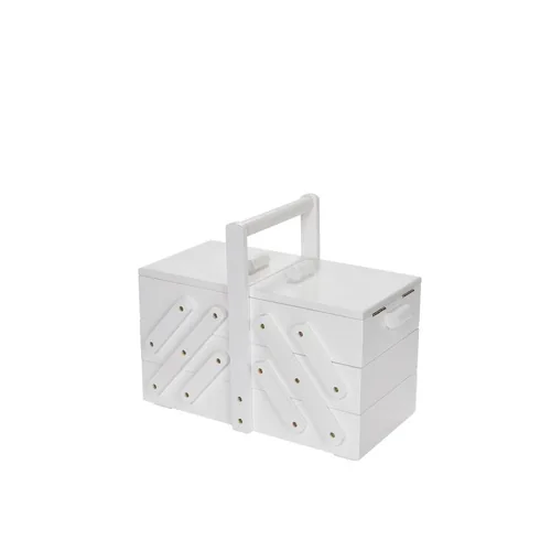 Prym Aufbewahrungskiste Weiss, M - Materialtyp: Holz - Material: Holz - Detailfarbe: Weiss - Produkttyp: Aufbewahrungskiste