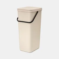 Brabantia Recyclingbehälter Sort & Go 40 l, Beige - Anzahl Behälter: 1 - Fassungsvermögen: 40 l