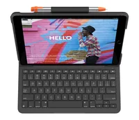 Logitech Tablet Tastatur Cover Slim Folio iPad 10.2 (7. - 9. Gen.) - Verbindungsmöglichkeiten: Bluetooth - Tastaturlayout: QWERTZ (CH) - Kompatible Hersteller: Apple - Bildschirmdiagonale: 10.2  - Detailfarbe: Schwarz - Graphit - Tablet Kompatibilität: iP