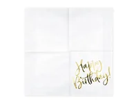PartyDeco SP33-79-008-019 paper napkins Gold, White 20 pc(s)