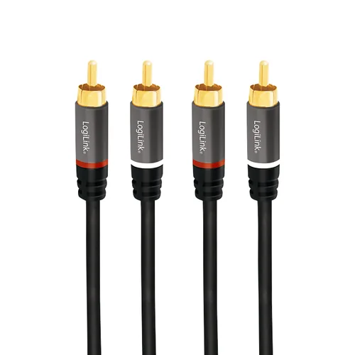 Logilink Audiokabel 2x Cinch -> 2x Cinch RCA 7.5m, black