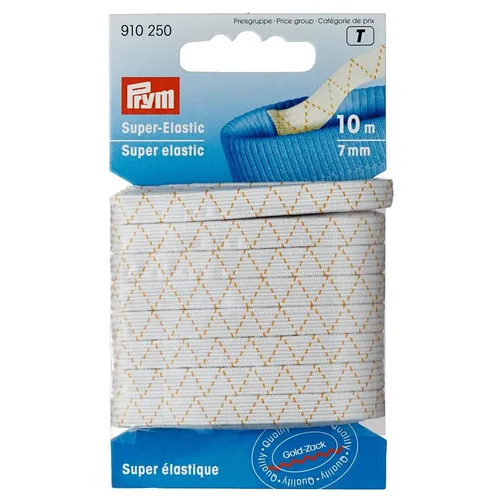 Prym Elastikband Weiss, 10 m x 7 mm - Verpackungseinheit: 1 Stück - Detailfarbe: Weiss - Produkttyp: Elastikband