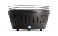 LotusGrill Tischgrill  XL, Anthrazitgrau, Ø 40.5 cm - Breite: 43.5 cm - Höhe: 25.7 cm - Tiefe: 43.5 cm - Zusatzausstattung: Drehregler mit LED - USB-Anschluss - Typ: Tischgrill - Indirektes Grillieren: Nein