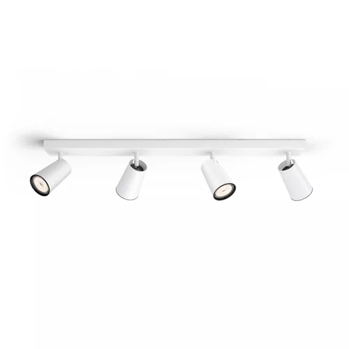 Philips Aufbauspot Paisley, 4 x GU10, 5.5 W, Weiss - Leuchten Kategorie: Aufbauleuchte - Betriebsart: Netzbetrieb - Lampensockel: GU10 - Farbtemperatur Kelvin: Je nach Leuchtmittel - Gesamtleistung: 40 W - Farbwiedergabeindex CRI: 0