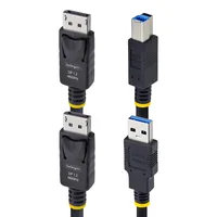 StarTech 10ft (3m) DisplayPort and USB 5Gbps KVM Cable - Tastatur- / Video- / Maus- (KVM-)