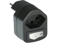 Max Hauri Abzweigstecker 1x T13 mit Schalter Schwarz - Detailfarbe: Schwarz - Schalter: 1 Schalter - Steckdosenanzahl: 1 - Ausstattung: Beleuchteter Schalter - Kinderschutz: Nein