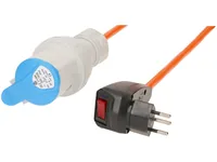 maxCAMP Adapterkabel T12/CEE16, 15m mit Überstromschutz - Anzahl Leiter: 3 - Detailfarbe: Weiss - Orange - Kinderschutz: Nein - Steckereigenschaften: Schalter - Montiert - Steckertyp Ausgang: CEE 16-3 - Leiterquerschnitt: 1.5 mm²