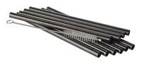 APS Strohhalm 11er-Set, 15 cm, Anthrazit - Materialtyp: Metall - Material: Edelstahl - Packungsgrösse: 10 Stück - Detailfarbe: Anthrazit - Länge: 15 cm