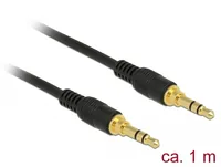 DELOCK Klinkenkabel 3.5mm 3Pin St > St 1.0m schwarz