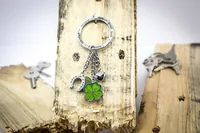 TROIKA KR13-06/CH key ring/case Keyring Green, Silver