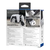 Power A Ladestation Twin Charging Station for DualSense Controllers - Plattform: PlayStation 5 - Schnittstellen: Keine - Detailfarbe: Schwarz - Weiss