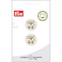 Prym Union Knopf Knöpfe Koala 18 mm, 2 Stück, Crème - Detailfarbe: Crème