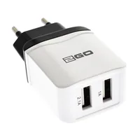 2GO Ladegerät 10,5W 2-Port 2x USB-A, weiß