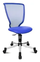 Topstar Kinder Bürostuhl Titan Junior, Blau - Produkttyp: Bürostuhl - Material Bezug: Polyurethan (PU) - Armlehnen: Nein - Material Fuss: Metall - Rückenart: Netzrücken - Rollenart: Teppichbodenrollen