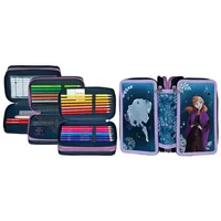 Scooli Etui Tripledecker Disney Frozen - Gefüllt: Ja - Etui-Art: Schlamperetui - Material: Polyester - Detailfarbe: Lila - Dunkelblau
