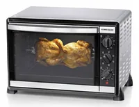 Rommelsbacher Backofen 20.BG 1805/E 42 l, Silber - Funktionen: Backen - Grill - Ausstattung: Backblech - Überhitzungsschutz - Ausfahrbarer Grillrost - Drehspiess - Schalter für Unter- und Oberhitze - Breite: 51.5 cm - Höhe: 36 cm - Tiefe: 41.5 cm - Detail
