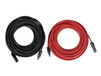 FURBER.power Solarkabel 6 mm² FC4, Set, 20 m - Anschluss Seite B: FC4 Stecker (kompatibel mit MC4 - DL4 - TS4 - QC4) - Anschluss Seite A: FC4 Buchse (kompatibel mit MC4 - DL4 - TS4 - QC4)