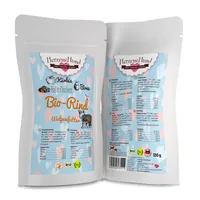 HerzensHund Nassfutter Welpe Bio-Rind mit Bio-Kürbis, 130 g - Tierbedürfnis: Kein besonderes Bedürfnis - Geschmacksrichtung: Geflügel - Zertifikate: EU BIO - Fleischsorte: Huhn - Futtereigenschaft: Ohne künstliche Zusätze - Single Protein - Bio - Glutenfr