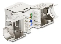 DeLOCK Keystone Module RJ45 jack to LSA Cat.6A with metal latch tool-free 90° angled shielded
