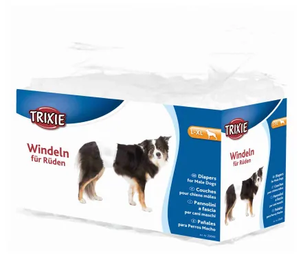 Male Dog Diapers, 12 pcs. L-XL 60-80 cm