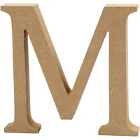 Creativ Company Holzbuchstabe M 1 Stück - Breite: 2 cm - Höhe: 13 cm - Länge: 13 cm - Anzahl Stück: 1 Stück - Holzherkunft: China - Holzhandelsname: Mischholz/MDF