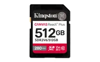 KINGSTON 512GB -  Canvas React Plus -  SDXC -  UHS-II -  280R/150W -  U3 -  V60 for Full HD/4K