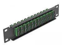 DELOCK 10"" LWL Patchpanel 12 Port SC Duplex grün 1HE schw.