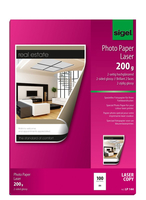 SIGEL Farblaser-Papier A4 LP144 200g,glossy, weiss 100 Blatt
