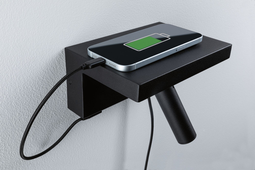 Paulmann Wandleuchte 3-Step-Dim Jerik USB C Schwarz - Leuchten Kategorie: Wandleuchte - Betriebsart: Netzbetrieb - Lampensockel: LED fest verbaut - Farbtemperatur Kelvin: 3000 K - Dimmbar: dimmbar - Farbwiedergabeindex CRI: 80