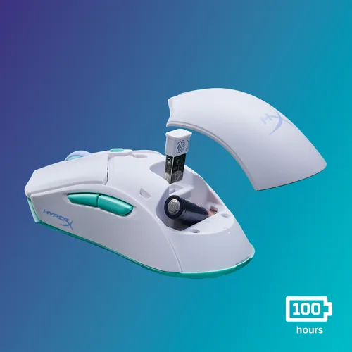 HyperX Pulsefire Haste 2 Core Wireless White Gaming Mouse souris Ambidextre USB Type-A 3600 DPI