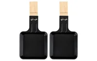 FURBER Raclette-Pfännchen Festa 2 Stück - Antihaftbeschichtung: Ja - Detailfarbe: Schwarz - Material Küchenhelfer: Edelstahl