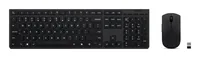 Lenovo Tastatur-Maus-Set Pro Combo Recharge - Maus Features: Scrollrad - Tastatur Typ: Business - Tastaturlayout: QWERTZ (CH) - Tastatur Features: 128-Bit-Verschlüsselung - Batteriestandsanzeige - Medientasten - Keyboard Tasten: Chiclet (Notebook) - Detailfarbe: Grau