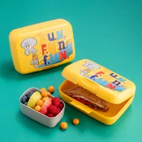 Koziol Lunchbox CANDY L SQUIDWARD honey yellow - Materialtyp: Biokunststoff - Unterteilungsmöglichkeit: Ja - Material: Biozirkulärer Kunststoff - Detailfarbe: Gelb - Rot - Blau - Spülmaschinenfest: Ja - Set: Nein