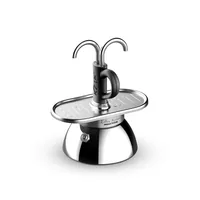 Bialetti 7310 Espressokocher Set Mini Induktion 2 Tassen + 2 Gläser schwarz